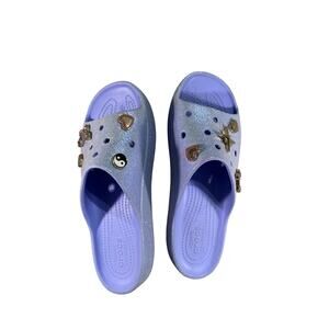 Crocs Classic Slide Sandals Cantaloupe Comfort Slip-On Beach Women’s Size 10